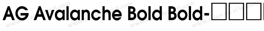AG Avalanche Bold Bold字体转换